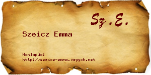 Szeicz Emma névjegykártya