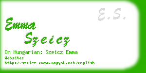 emma szeicz business card